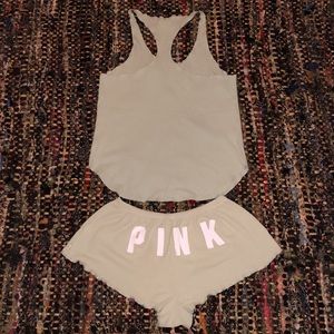 Victoria Secret Pink•Waffle Mint-Green PJ Set NWOT